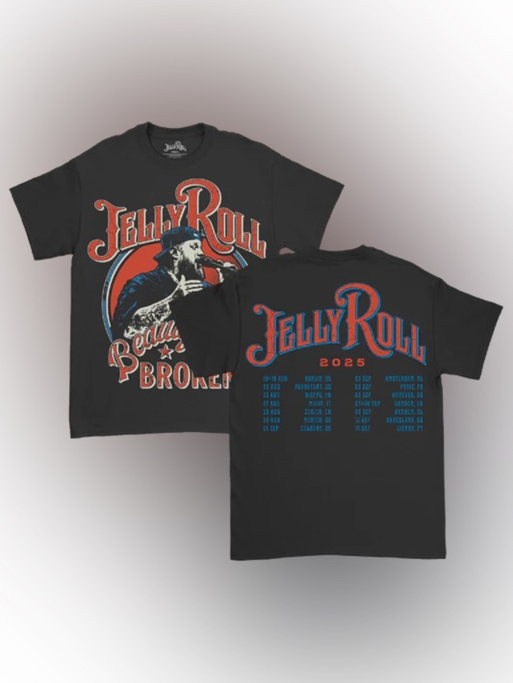 Jelly Roll | "Beautifully Broken Tour 2024" Concert t-shirt | Size Small